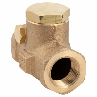MILWAUKEE VALVE Swing Check Valve: Swing, Inline Valve Body, 1/2 in Pipe Size, FNPT x FNPT - Bronze Inline Swing Check Valves