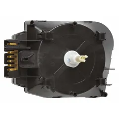 OEM replacement timer for Whirlpool washing machines and dryers. Controls the cycle sequence, advancing the appliance through wash, rinse, and spin phases. Suitable for use in residential laundry appliances.