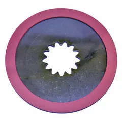 This brake friction disc is a replacement component for Lodestar series electric chain hoists. It provides the friction surface necessary for stopping and holding loads during lifting operations. Typical applications include industrial settings such as manufacturing, warehousing, and construction.