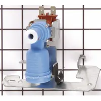 Genuine OEM replacement water inlet valve for GE refrigerators and freezers. Controls water flow to the ice maker and water dispenser, opening when activated to supply water. Ensures proper operation of dispensing and ice-making functions