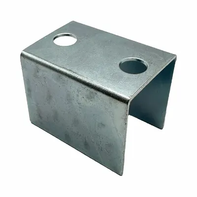 HADRIAN Headrail Corner Clip: Galvanneal, Chrome-Plated, 1 1/4 in Overall Ht - Headrails & Parts for Bathroom Partitions