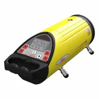 This pipe laser receiver kit includes a target assembly and is constructed with an aluminum frame. It has an overall height of 16 1/2 inches and an overall width of 10 1/2 inches. Used for alignment and grade control in underground pipe installation, drainage, and sewer construction