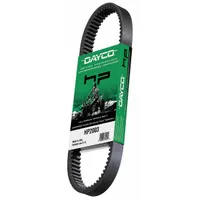 The DAYCO HP2030 is a metric V-belt from the HP Series, featuring a 31 mm top width and a 26° angle. It is reinforced with aramid cord material for strength. This belt is used in industrial power transmission applications where high load capacity is required, such as in material handling and machining equipment