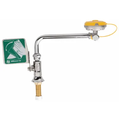 HAWS 7612LH Counter-Mount Eyewash Station, Left Side, Chrome-Plated Brass Pipe - Counter-Mount Eyewash Stations