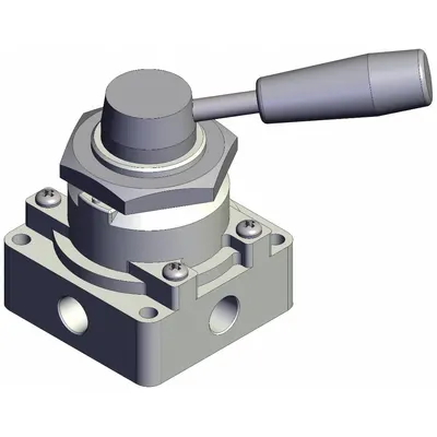 SMC Hand Valve: VH Series, Lever Actuator, 1/4 in NPT - VH Series Manual Air Control Valves