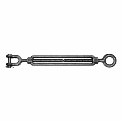 KEN FORGING Clevis and Eye Turnbuckle: 1"-8 Thread Size, Carbon Steel, Galvanized, UNC - Jaw & Eye Turnbuckle Assemblies