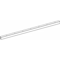This steel apron rail is designed for laboratory furniture, providing cable management and structural support along workbenches. It has a 48-inch overall width and includes mounting hardware. Compatible with manufacturer model number GRJKSH-ADJGG-2.