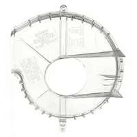 Fan chamber cover replacement part for upright vacuum cleaners. Encloses the fan chamber to maintain proper airflow and suction. Compatible with vacuum type 137701