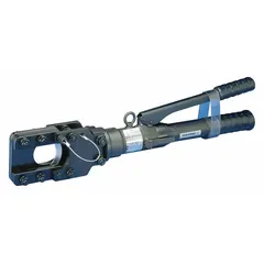 The ENERPAC WHC4000 is a remote cutting head for underground power cable and telephone cable. It operates at 10,000 psi and features a 3/8" connection. This hydraulic cutterhead is used in industrial cable cutting applications.