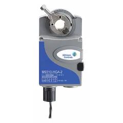 Non-spring return damper actuator for HVAC air damper control in building automation systems. Accepts 24V AC/DC input, provides 0 to 10V DC output for proportional, floating point, or on/off control. Torque rating 89 in-lb, stroke 35 to 95°, CW/CCW rotation. IP54 rated, includes auxiliary switch, hardwired connection.