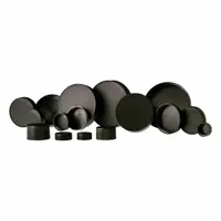 Polypropylene Unlined Cap: 53 mm Dia, Black, Polypropylene, Unlined, Autoclavable, Colored (MPN CAP-00394)