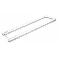 This PHILIPS LED Plug & Play (UL Type A) U-Bend lamp operates directly on fluorescent ballasts. It features a Medium Bi-Pin (G13) base, 6-inch leg spacing, 13W power, and 5000K color temperature. The shatter-resistant construction suits use in troffers and linear grid ceiling fixtures where a compact U-bend lamp is required