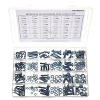 Hex Head Cap Screw Assortment: Steel, Class 10.9, Blue Phosphate, Coarse, Metric, 245 Pieces (MPN UST900011)