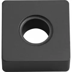 Square (S) indexable turning insert made of CVD carbide. Designed for turning and facing operations on steel and cast iron in medium to heavy roughing applications. Suitable for general-purpose metal removal in industrial manufacturing.