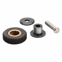 V-groove drive roll for feeding 0.023 in solid wire in Tweco Spool Gun 200 MIG guns. Used in welding applications for consistent wire delivery during fabrication, repair, and manufacturing.