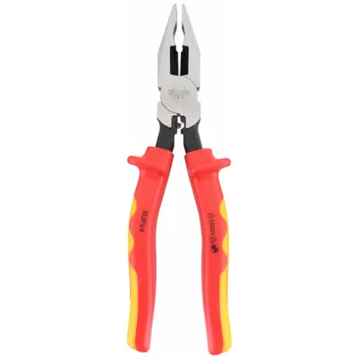 WESTWARD Linemans Plier: Insulated, Curved, 8 1/2 in Overall Lg, 1 7/8 in Jaw Lg - Multipurpose Insulated Lineman's Pliers