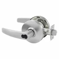 This passage lever lockset from the SARGENT 10X LINE series features a satin chromium-plated finish and is ADA compliant. Designed for doors that do not require locking, it is suitable for use in commercial and office settings such as closets or corridor doors