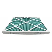 Rectangular panel-type engine air filter, 24 1/2 in overall length. Used in engine air intake systems for industrial equipment such as compressors, generators, and material handling machinery