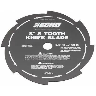 ECHO Grass Weed Blade: 8 in Dia, Metal - Brush Cutter & Edger Blades