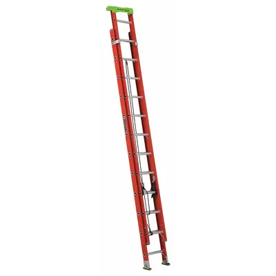 LOUISVILLE LADDER L-3022-24PT 24 ft Non-Conductive Fiberglass - Non-Conductive Fiberglass Extension Ladders