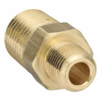 PARKER Metal Pipe Straight: Hex Nipple, 1/4 in x 1/8 in, Male NPT Threaded x Male NPT Threaded (MPN 216P-4-2)