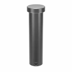 Steel clevis pin with 3/4 in diameter and 3 in shank length. Used in clevis linkages for mechanical assemblies requiring pivoting motion. Supplied in a 5-pack. Inch series.