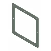 Steel box connector designed to join sections of dust-tight wireway, protecting electrical wiring in environments where dust and debris must be excluded. Measures 6 in height and 7 5/8 in length. Suitable for use in industrial wireway systems