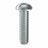 Machine Screw: 1/4"-20 Thread Size, 1 in Lg, Steel, Zinc-Plated, Button, Torx®/Star, 100 PK (MPN 400360)
