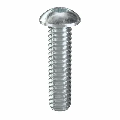 TAMPER PRUF SCREW Machine Screw: 1/4"-20 Thread Size, 1 in Lg, Steel, Zinc-Plated, Button - Button Head Machine Screws