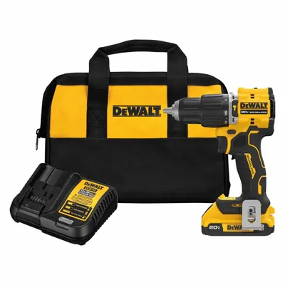 DEWALT Hammer Drill: 20V DC, Compact, 1/2 in Chuck, 1/4 in Concrete Capacity, 2 Speeds - DEWALT Cordless Hammer Drills