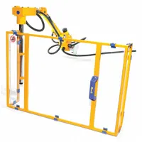 Flat shield guard for milling machines, measuring 23 1/2" x 15 3/4". Protects operators from flying chips, coolant splashes, and rotating parts while maintaining visibility. Integrated safety-interlock switch stops the machine when the guard is opened, ensuring compliance with industrial safety standards