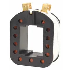 This brake coil is a replacement component for CM Lodestar electric chain hoists. It is compatible with hoists rated for 250 lb, 500 lb, 1,000 lb, and 2,000 lb load capacities. Used in material handling applications for controlling braking during lifting operations.