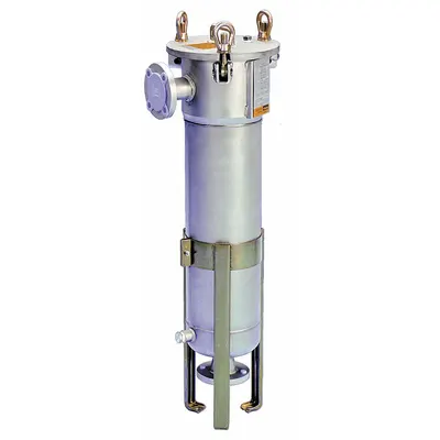 Parker Water Filter Housing: 2 in, Flanged, 53 1/8 in Overall Ht, 14 1/2 in Overall Dia - Parker Water Filter Cartridge Housings