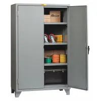LITTLE GIANT Storage Cabinet: 48 in x 24 in x 78 in, Swing Handle & Keyed, 12 ga Panel Thick, Legs (MPN SSL3-A-2448)