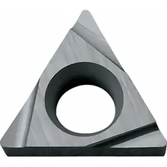 Triangle (T) indexable turning insert made of PVD carbide. Used for turning, facing, and profiling operations on metal workpieces. Suitable for general-purpose machining applications.