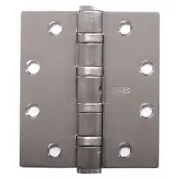 This full mortise-mount butt hinge is constructed of bronze and features a ball bearing type for smooth operation. It has a leaf width of 1 3/4 inches and includes a removable pin. Suitable for heavy-duty door applications in commercial and industrial settings where reliable door support is required