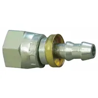 Steel barbed hydraulic hose fitting for connecting a -4 dash size hose (1/4 in I.D.) to a female NPSM threaded port. Used in hydraulic systems for fluid transfer in industrial machinery and mobile equipment