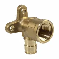 This expansion brass barbed tube fitting connects PEX tubing to female threaded components. It features a barbed x FNPT connection type and is designed for use with expansion PEX systems in plumbing and hydronic heating applications