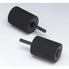 Unslotted expander drum for mounting spiral abrasive bands. Features a 1-1/2 in diameter, 2 in width, and 1/4 in straight-shank. Used in industrial finishing, deburring, and surface blending applications.