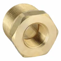 This straight pipe fitting connects or extends fluid power lines in hydraulic and pneumatic systems. It features a 1/2 in female NPT thread and a 1 in male NPT thread, with a maximum operating pressure of 1,000 psi