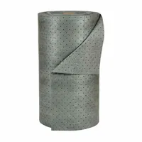 This polypropylene sorbent roll is designed for absorbing industrial spills, leaks, and drips. Supplied in a box, it measures 30 inches wide by 150 feet long and is gray in color. Suitable for use in maintenance, manufacturing, and facility environments