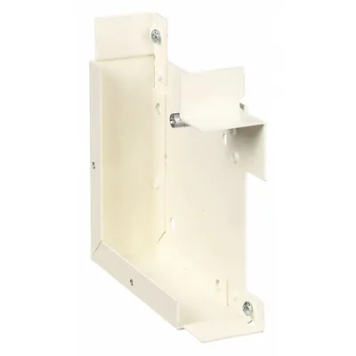 LEGRAND Flat Elbow, Series 4000, Steel, Ivory, 1-3/4 in H x 4-3/4 in W - 90 Degree Elbows for Single-Channel Raceways