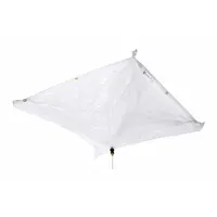 This under-the-ceiling leak diverter tarp is made of gray polyester/PVC and measures 15 ft by 15 ft. It uses strap mounting for installation. The tarp channels overhead drips away from equipment and walkways, helping protect facility assets in industrial plants, warehouses, and manufacturing areas