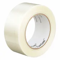 3M 8934 is a light-duty strapping tape designed for bundling, unitizing, and securing lightweight packages and pallet loads. It measures 2 inches wide by 180 feet long with a 4 mil thickness and is clear in color. Suitable for carton sealing and reinforcement in shipping and warehouse applications