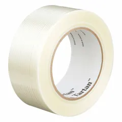 3M 8934 is a light-duty strapping tape designed for bundling, unitizing, and securing lightweight packages and pallet loads. It measures 2 inches wide by 180 feet long with a 4 mil thickness and is clear in color. Suitable for carton sealing and reinforcement in shipping and warehouse applications.