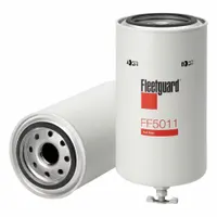 Spin-on diesel fuel filter with 3 11/16 in outside diameter. Removes contaminants from diesel fuel in heavy-duty engines. Used in trucks, construction equipment, and agricultural machinery to protect fuel injectors and ensure reliable engine performance