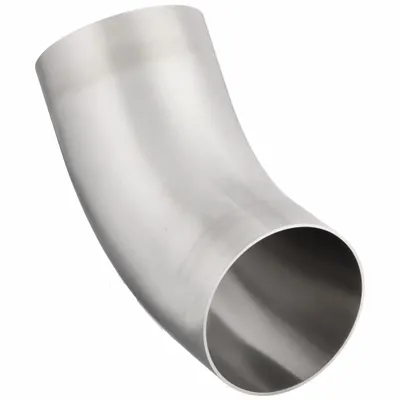 MAXPURE Sanitary Fitting Elbow: 45° Elbow, 4 in OD x 4 in OD Size, Weld - 316 Stainless Steel Sanitary Tube Fittings