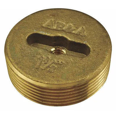 AB&A Brass Cleanout Plug, 4 in Overall Dia, 4 in Overall Ht, Screw-In, MPN 60365 - Cleanout Plugs