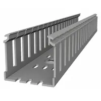Wiring Duct: 2 in Nom Wd, 2.2 in Slot Ht, 3 in Nom Ht, 0.3 in Slot Wd, PVC, 72 in Lg, Gray (MPN TYD2X3WPG6)