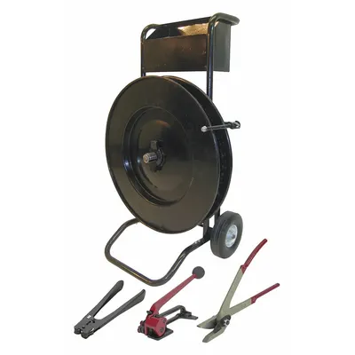 OEM APPROVED VENDOR Strapping Tool Kit, 0.035 in Thick - Cart, Tensioner, Sealer & Cutter